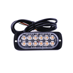 12 LED Strobe, Amber, 15 patterns