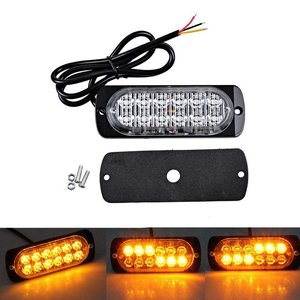 12 LED Strobe, Amber, 15 patterns